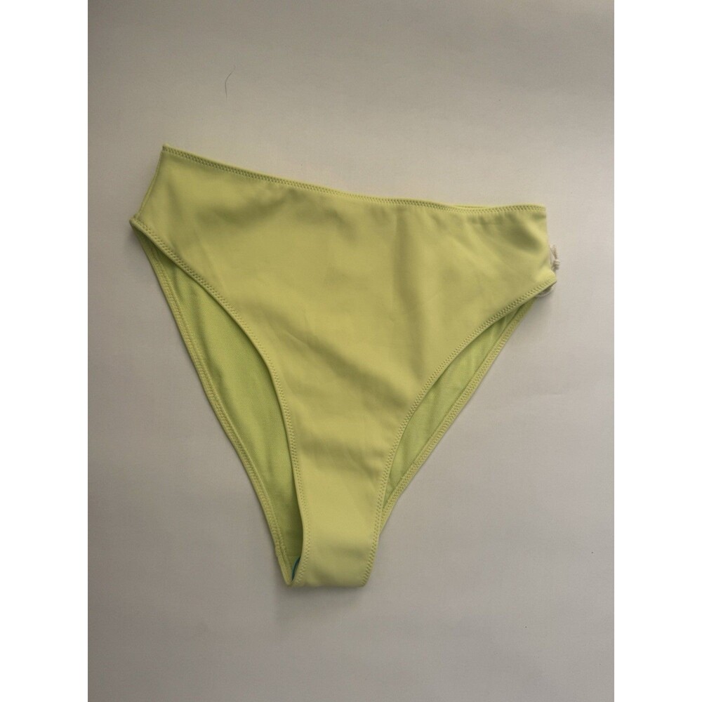 Good American Key Lime High Leg Bikini Bottom Green Size 2 (M) NWT